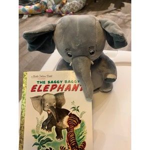 SOLD ON ANOTHER PLATFORMSooki the Saggy Baggy Elephant book and Stuffed toy New